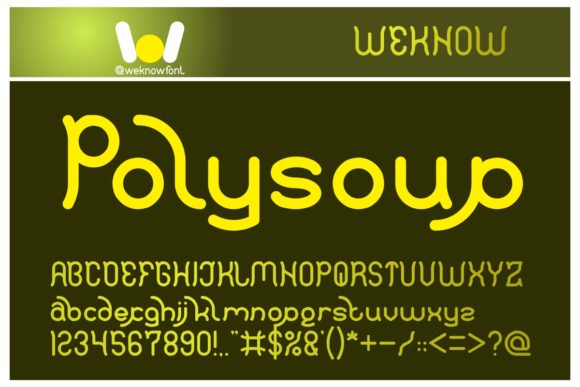 Polysoup: A Chunky, Youthful Display Font for Playful Brand Designs