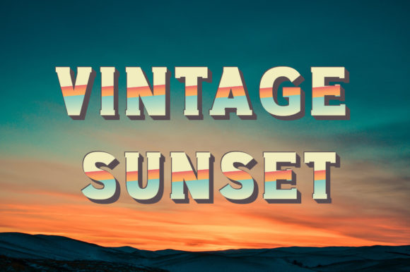 Vintage Sunset Font: A Web Designer’s Take on Retro Display Typography